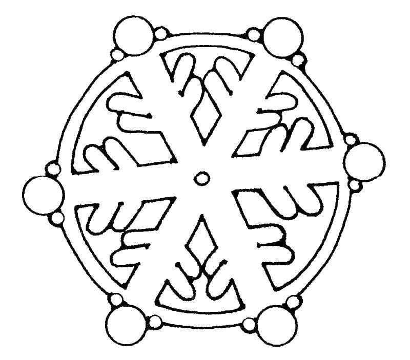 Coloring Snowflake. Category snow. Tags:  snowflake.