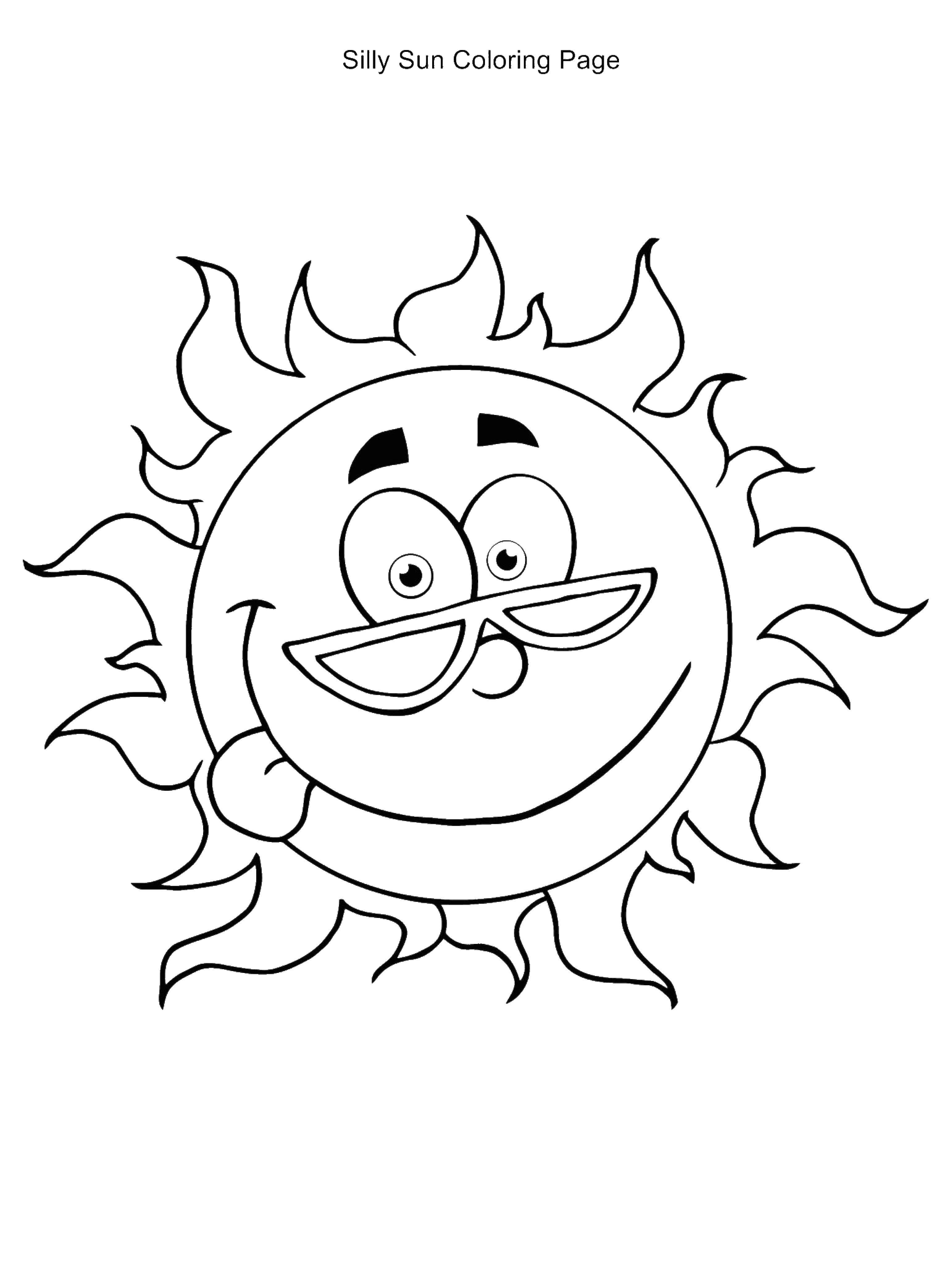 Coloring Happy sun. Category The sun. Tags:  the sun.