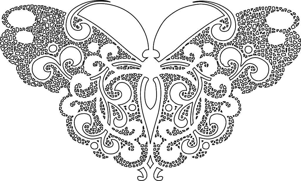 Название: Раскраска Бабочка. Категория: узоры. Теги: узоры, бабочка.