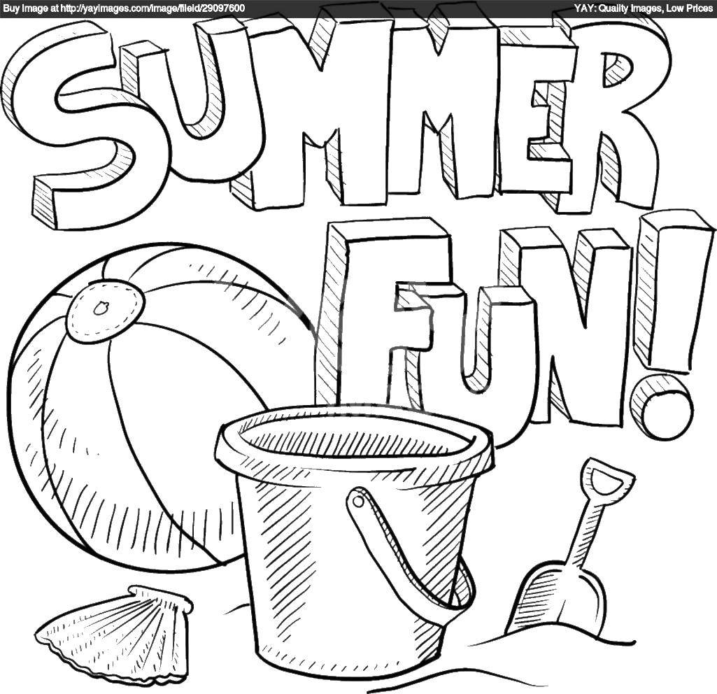 Coloring Summer fun. Category Summer fun. Tags:  summer fun, beach, summer.