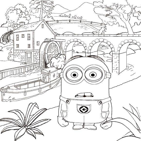 Coloring Minion. Category Summer fun. Tags:  the minions.