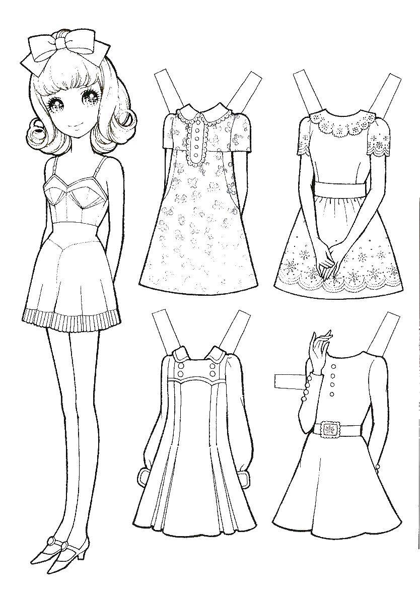 Coloring Dress doll. Category Clothing. Tags:  doll , clothes.