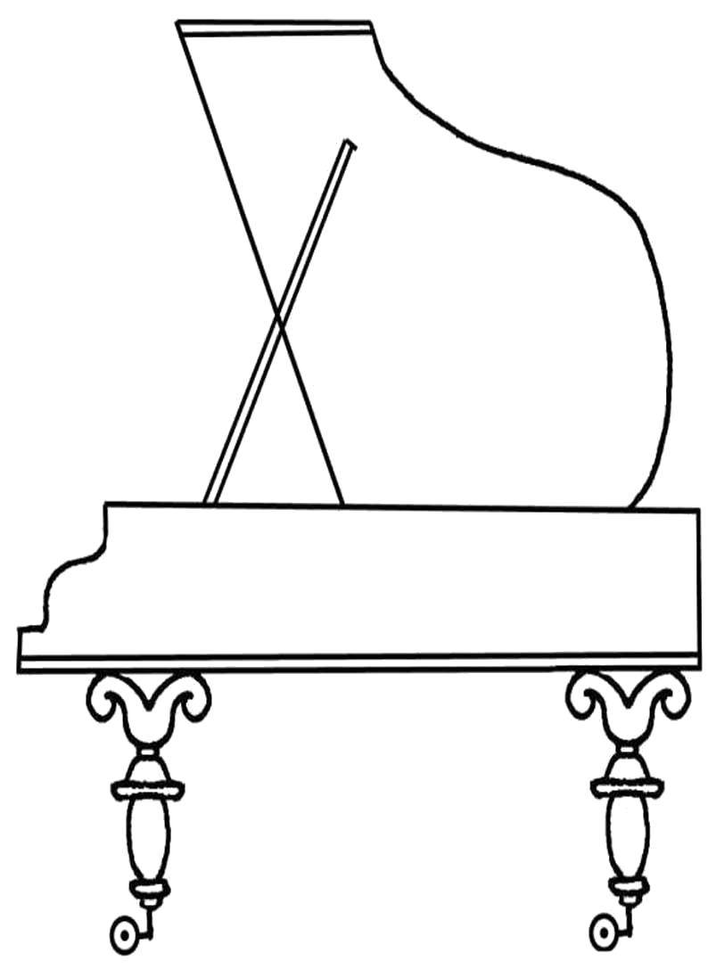 Название: Раскраска Пианино. Категория: музыкальные инструменты. Теги: пианино.