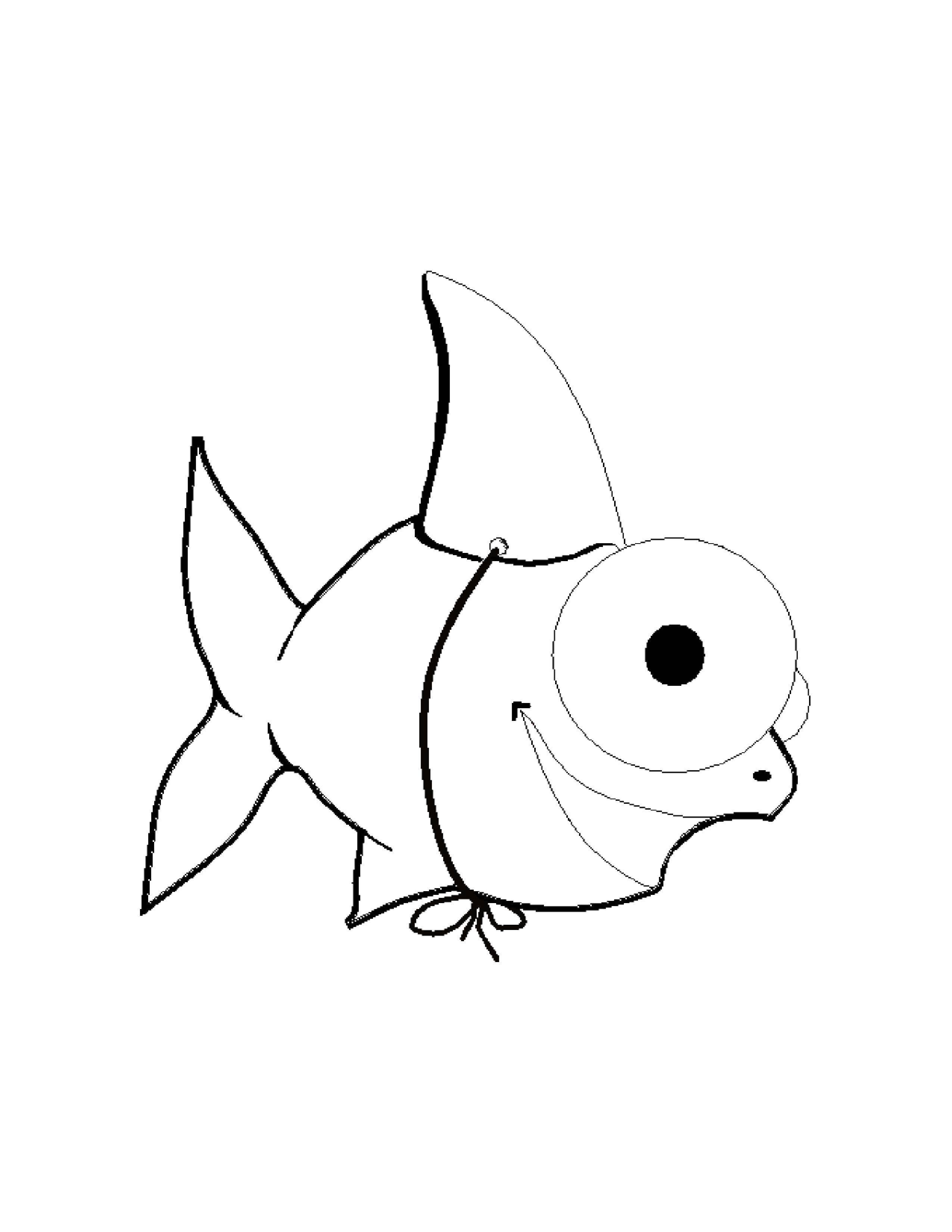Название: Раскраска Рыбка. Категория: рыбы. Теги: рыбы, рыбка.
