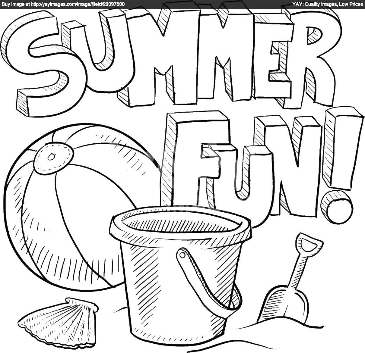 Coloring Summer fun!. Category Summer fun. Tags:  summer, fun, beach.