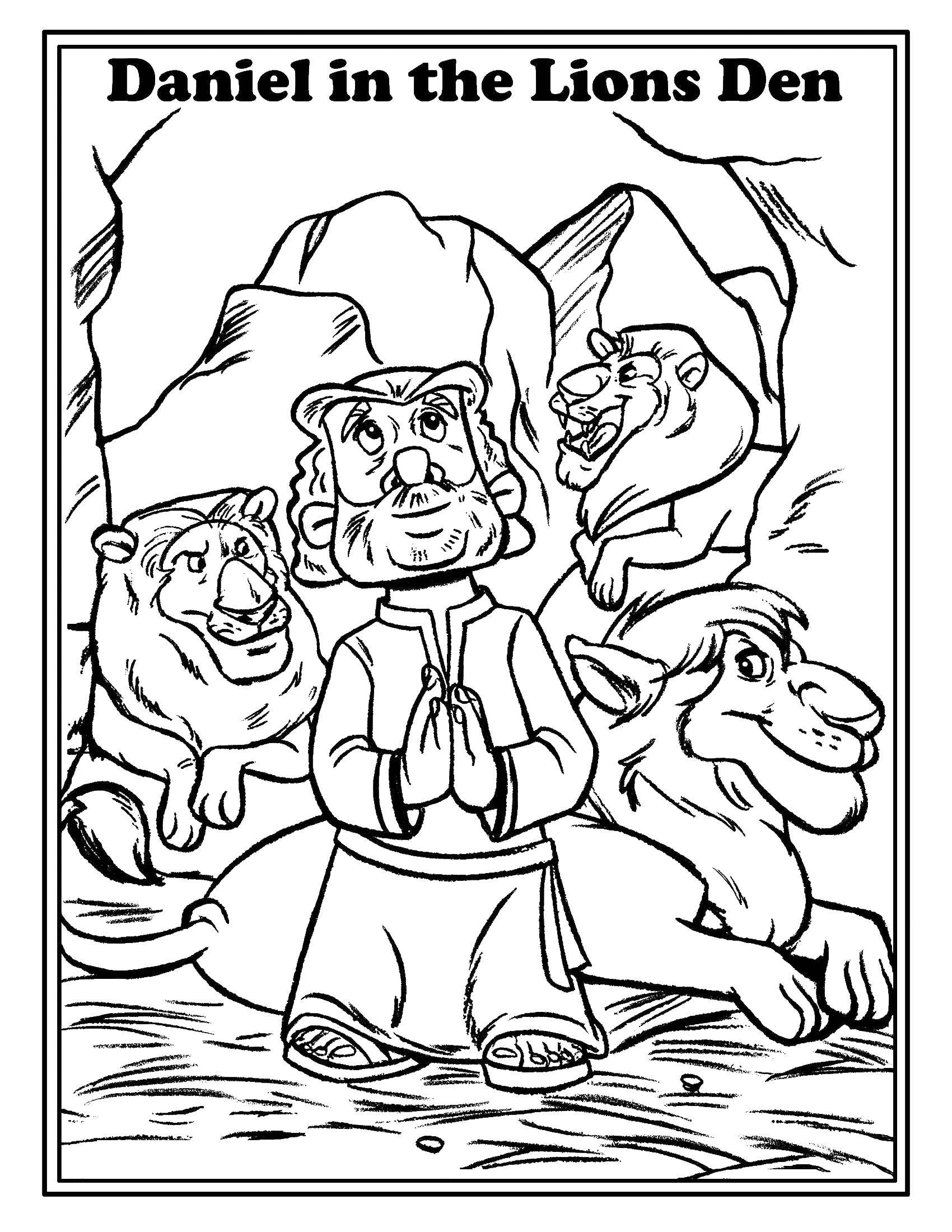 Coloring Lions do not eat human. Category the Bible. Tags:  the Bible, Jesus.