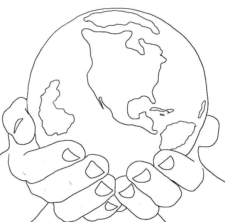 Coloring The world. Category coloring. Tags:  the world, planet, Earth.