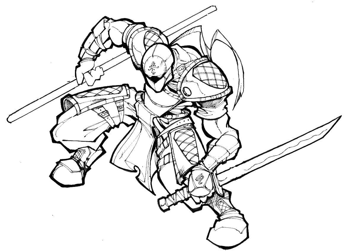 Coloring Samuri. Category Knights . Tags:  knight, samurai.