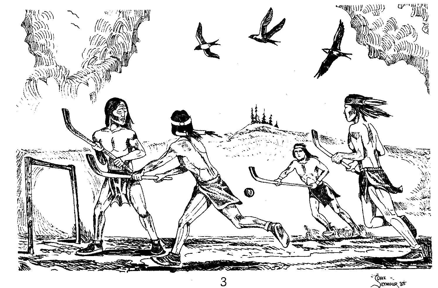 Название: Раскраска Индейцы играют в мяч. Категория: индейцы. Теги: индейцы.
