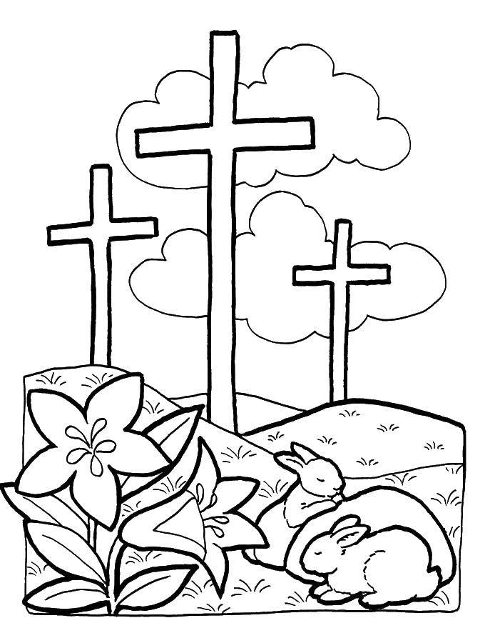 Coloring Cross. Category the Bible. Tags:  cross.