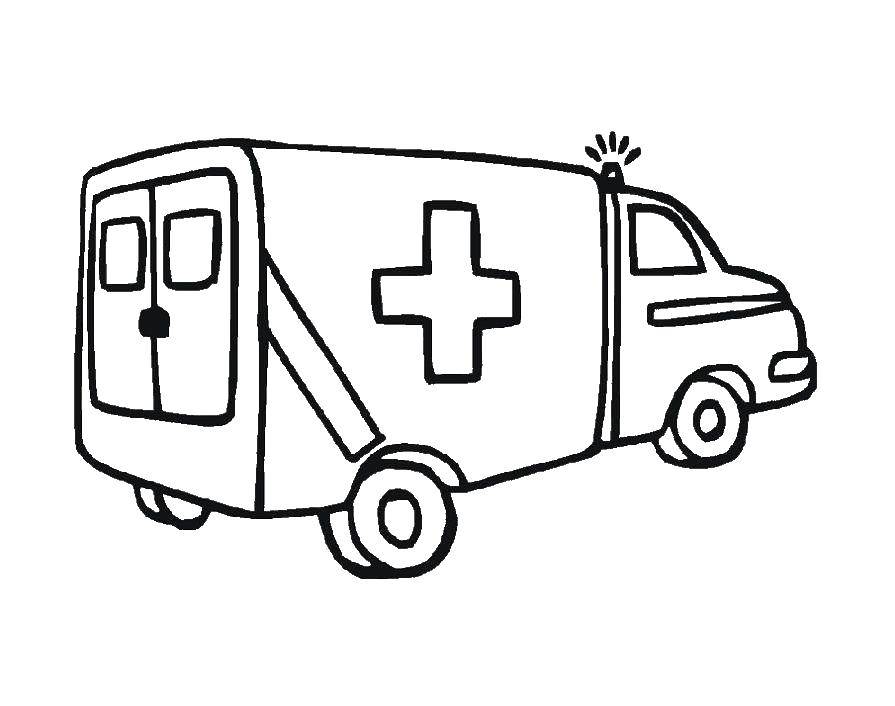 Coloring Ambulance. Category machine . Tags:  Ambulance, car.