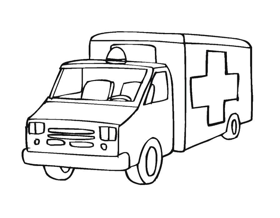 Coloring Ambulance. Category machine . Tags:  Ambulance, car.