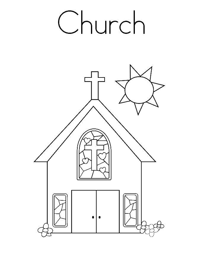 Coloring Church. Category the Bible. Tags:  Church, home.