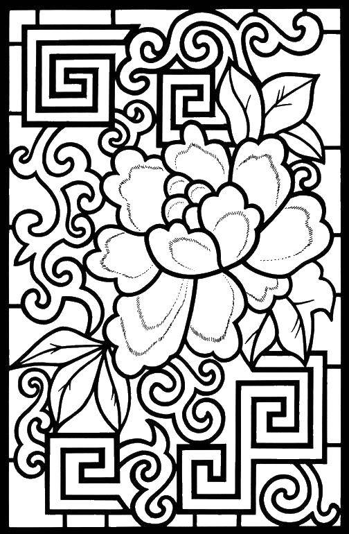 Coloring Flower. Category flowers. Tags:  flower, patterns.