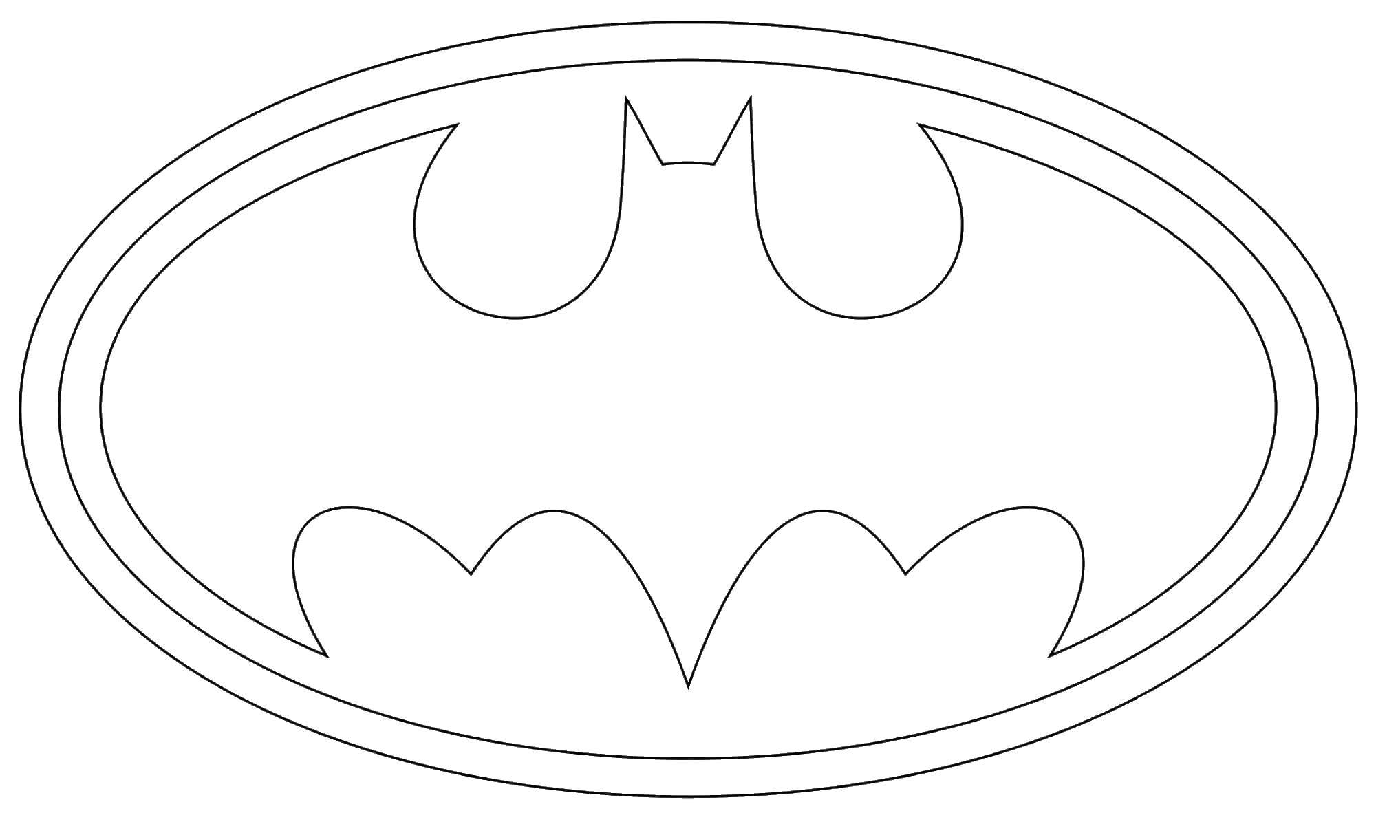 Название: Раскраска Знак бэтмена. Категория: супергерои. Теги: Бэтмен, супергерои.