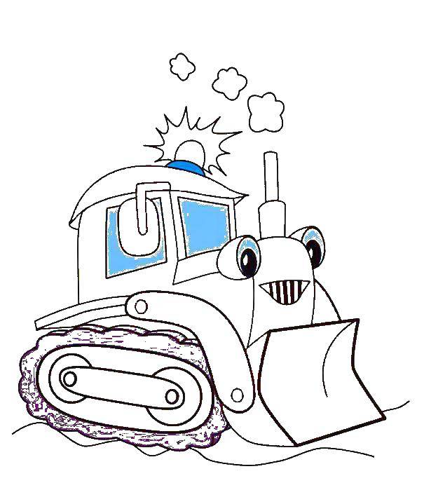 Название: Раскраска Снегоуборочная машина чистит снег. Категория: машины. Теги: снегоуборочная, машина.