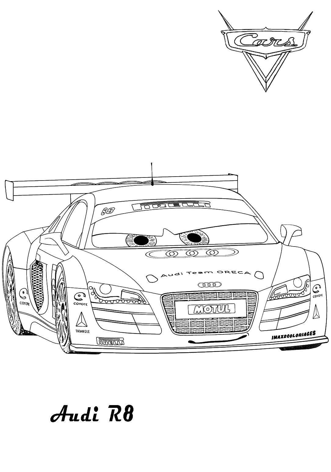 Coloring Race car. Category machine . Tags:  machine.