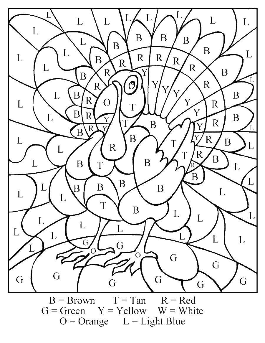 Coloring Color by letters. Category Letters. Tags:  letters, Turkey.
