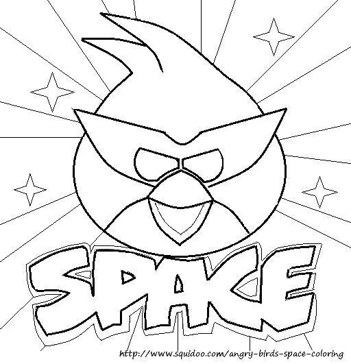 Название: Раскраска Энгри бёрдс в космосе. Категория: Персонаж из игры. Теги: Игры, Angry Birds .
