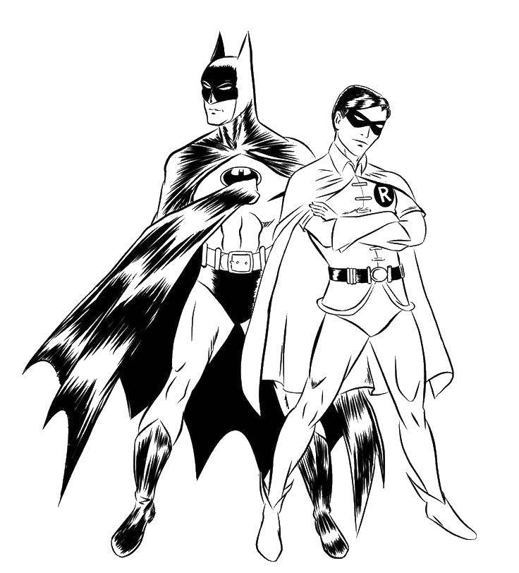 Coloring Superheroes. Category Comics. Tags:  Batman, Cape, mask.
