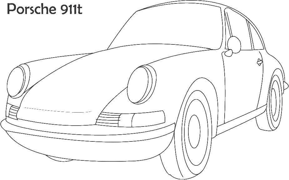 Coloring Machine. Category transportation. Tags:  car, Porsche, wheels.