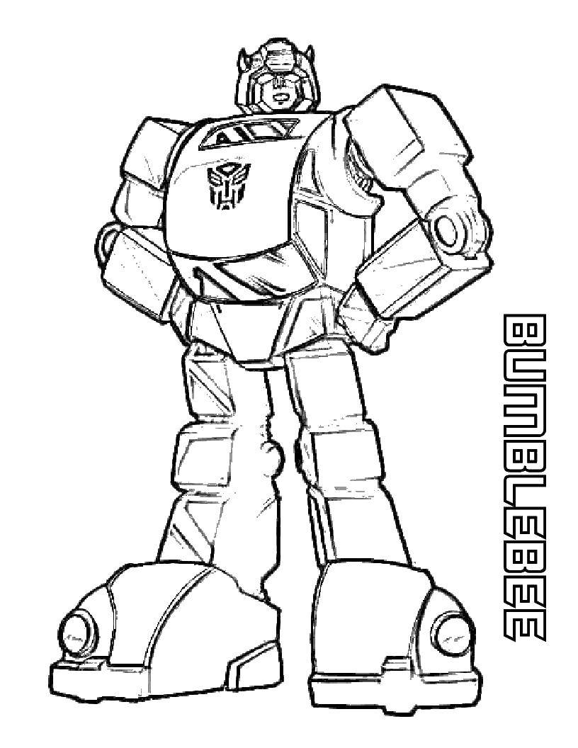 Coloring Bumblebee. Category transformers. Tags:  bumblebee, transformers.