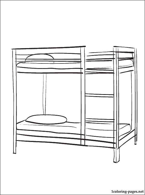 Coloring Bunk bed. Category Bedroom. Tags:  Furniture.