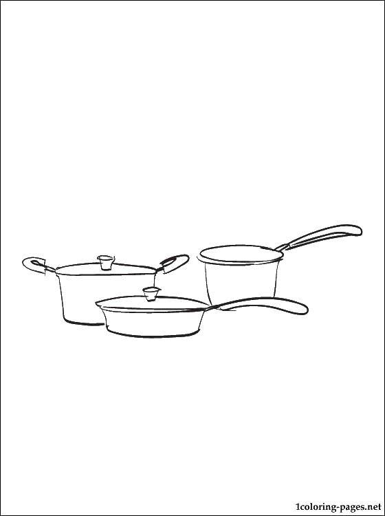 Coloring Pan. Category Kitchen. Tags:  Utensils, pots.