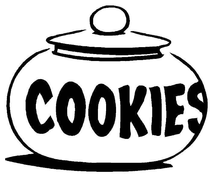 Coloring Bank with cookies. Category The food. Tags:  Bank, biscuits.