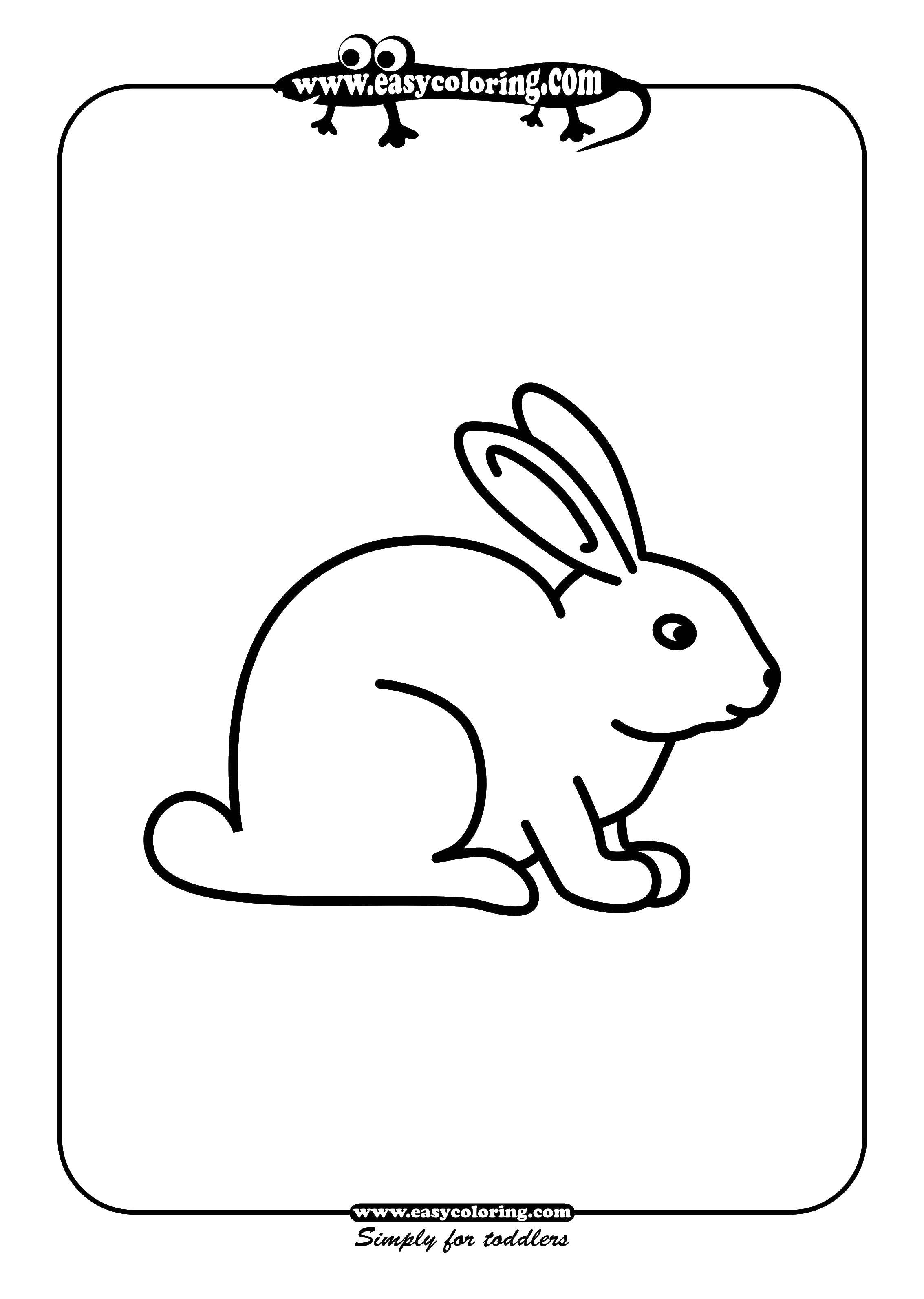 Coloring Rabbit. Category Animals. Tags:  animals, rabbit, hare.