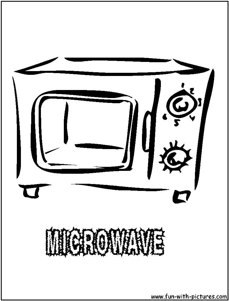 Название: Раскраска Микроволновка. Категория: Приготовление еды. Теги: еда, кухня, микроволновка.