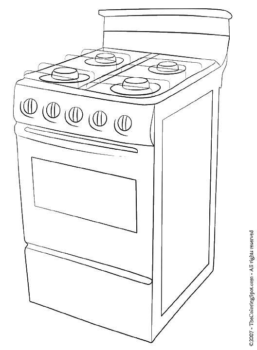 Coloring Plate. Category Cooking. Tags:  kitchen, stovetop.