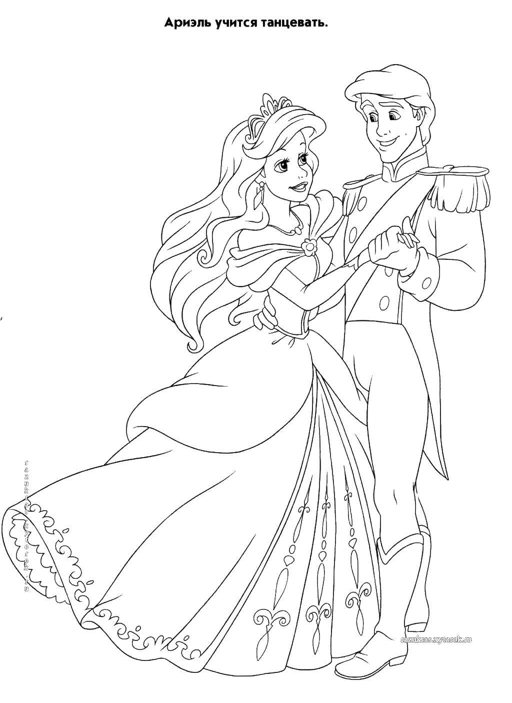 Coloring Ariel. Category Princess. Tags:  Princess Ariel, Prince Eric.