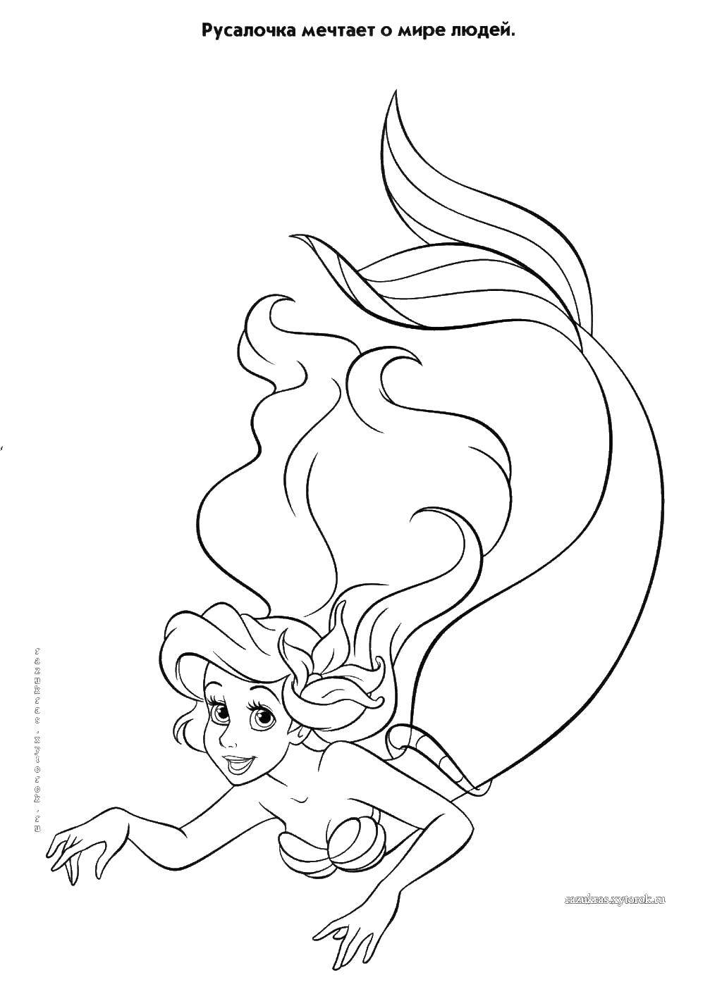 Coloring Mermaid. Category The little mermaid. Tags:  mermaid, Princess, Ariel.