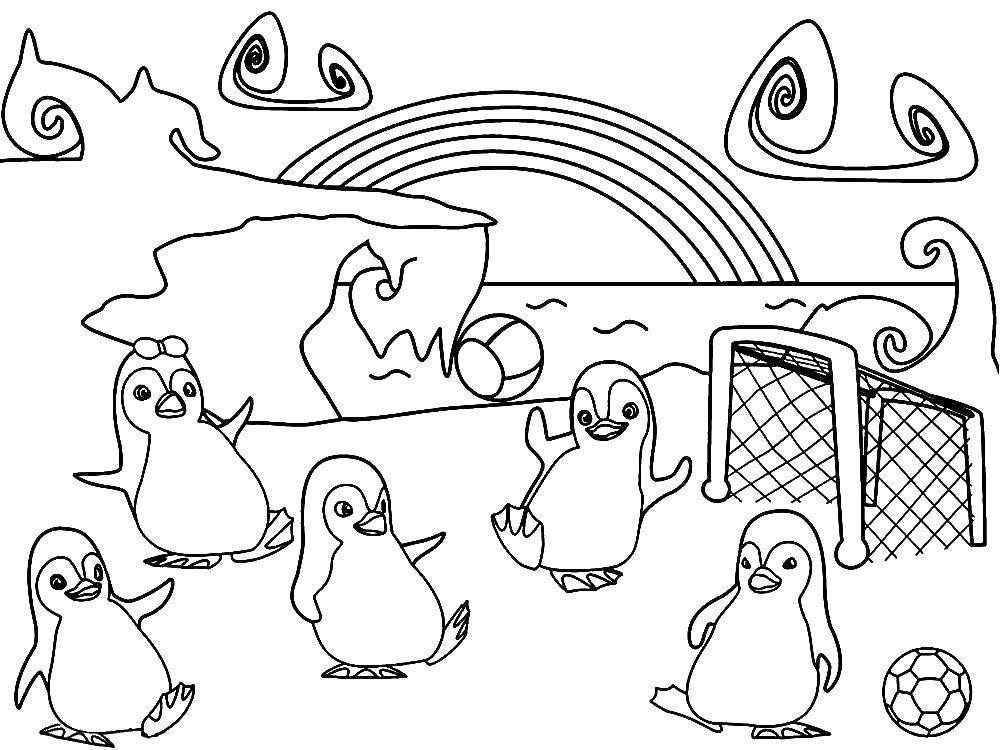Название: Раскраска Пингвинчики. Категория: пингвин. Теги: животные, пингвины.
