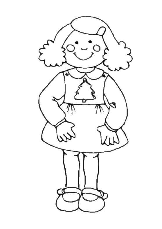 Coloring Girl. Category For girls. Tags:  girl , dress for girls.