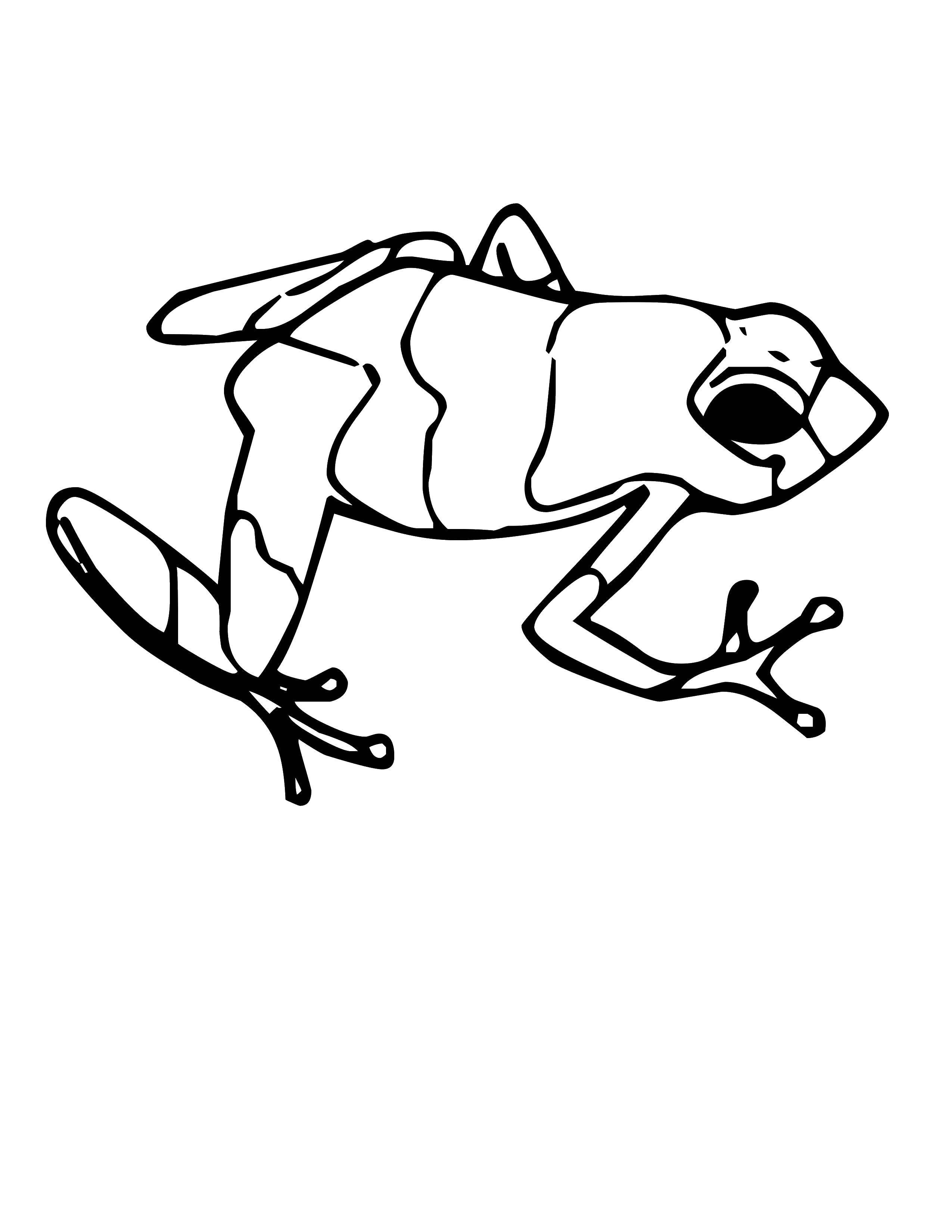 Coloring Frog. Category animals. Tags:  animals, frog.