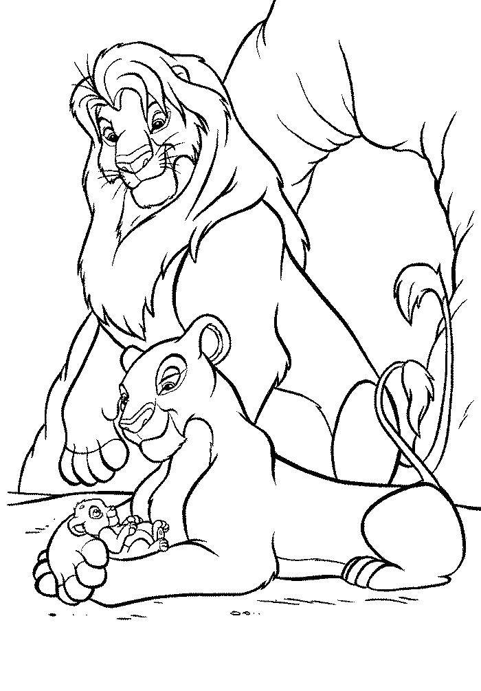 Coloring The lion king. Category cartoons. Tags:  cartoons, the lion King, lions.