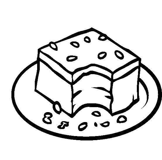 Название: Раскраска Кусочек торта. Категория: торты. Теги: торт.