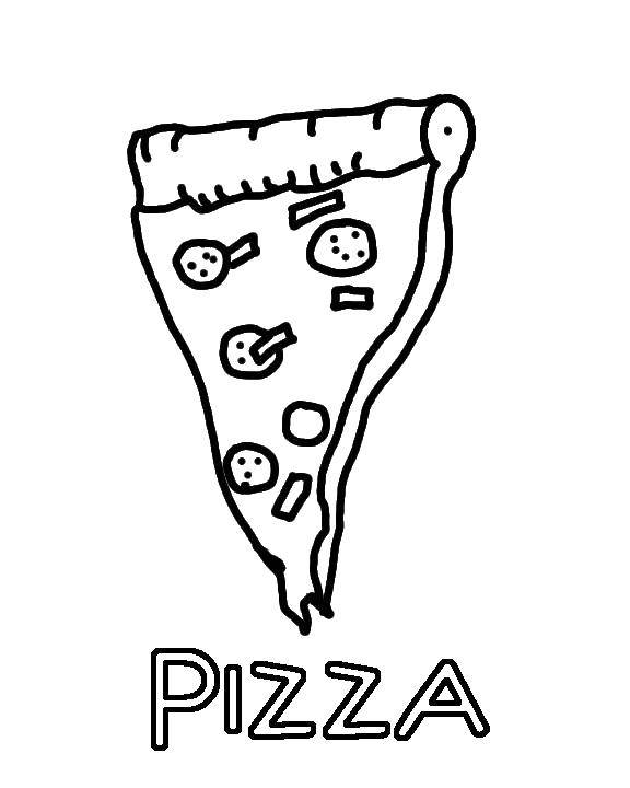 Название: Раскраска Пицца. Категория: еда. Теги: еда, пицца.