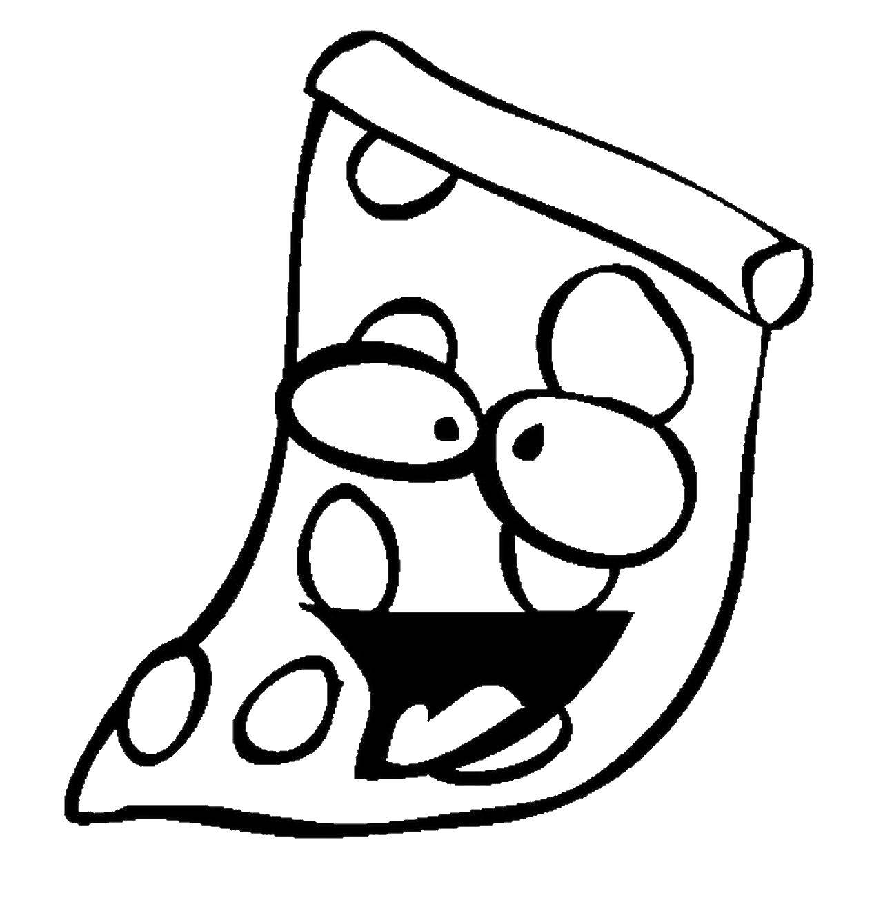 Название: Раскраска Пицца. Категория: Еда. Теги: еда, пицца.