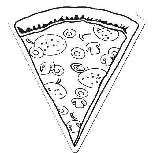 Название: Раскраска Пицца. Категория: Еда. Теги: еда.