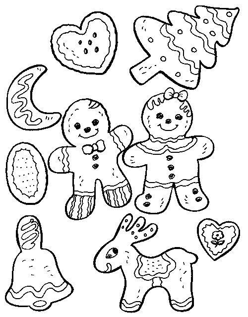 Coloring Gingerbread. Category The food. Tags:  food, cakes.