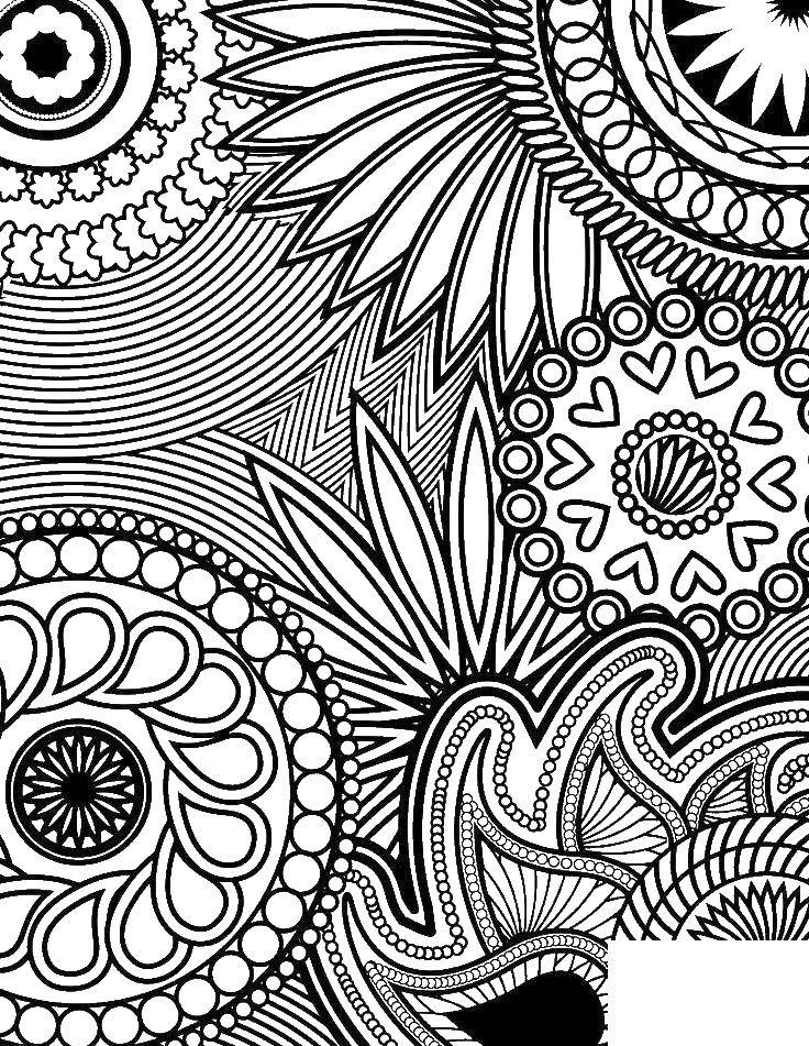 Coloring Flower patterns. Category patterns. Tags:  patterns.