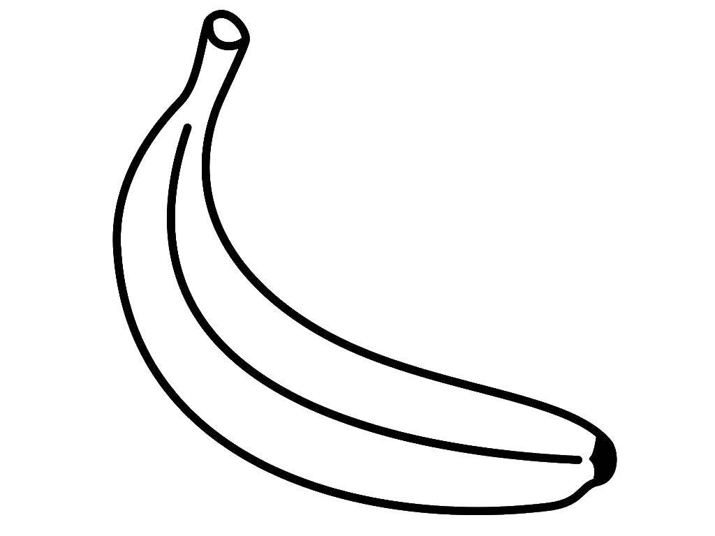 Название: Раскраска Банан. Категория: фрукты. Теги: фрукты, банан.