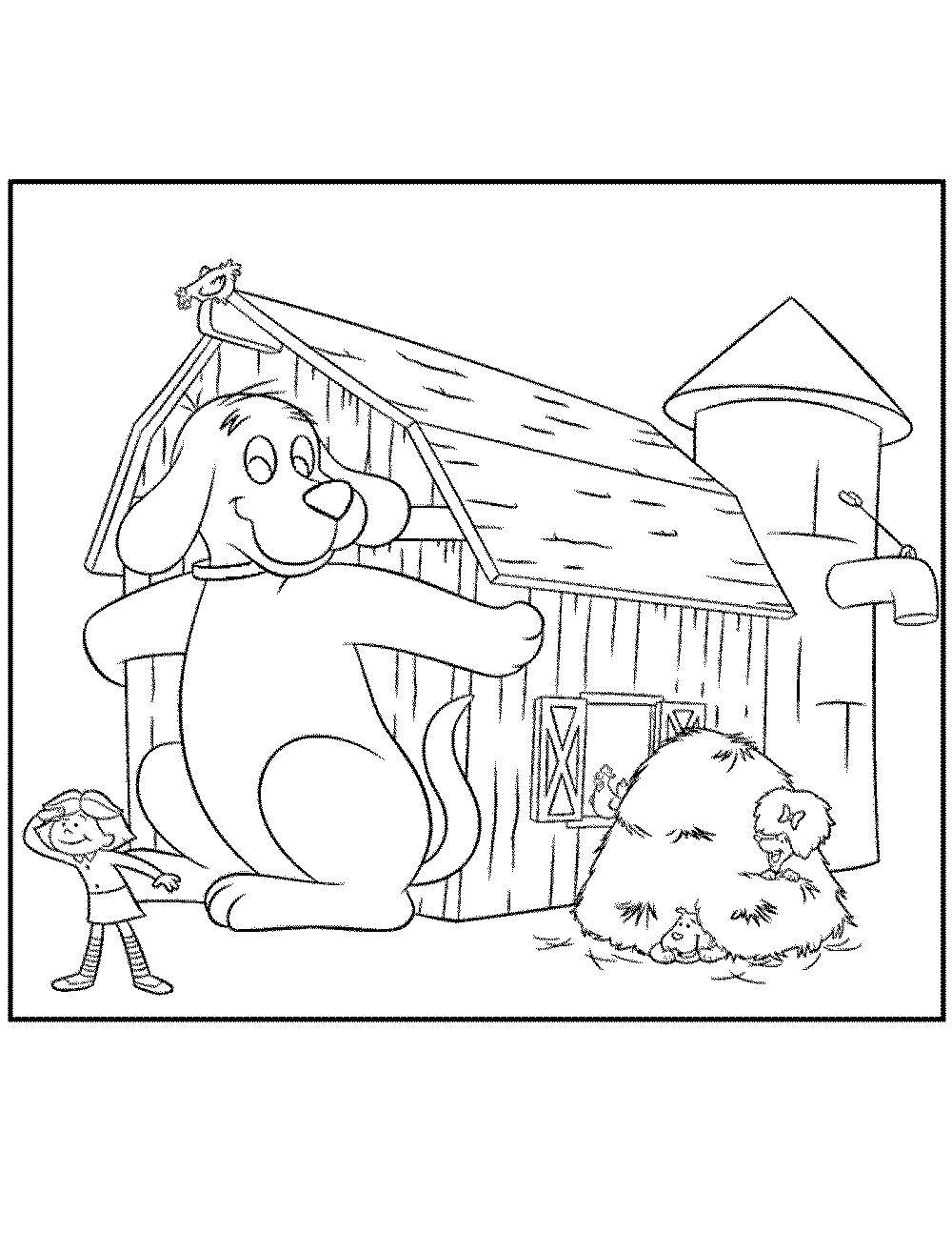 Coloring The big dog on the farm. Category the dog. Tags:  dog, farm.
