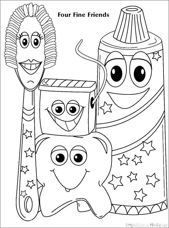 Coloring Friends your teeth. Category The care of teeth. Tags:  The care of teeth.
