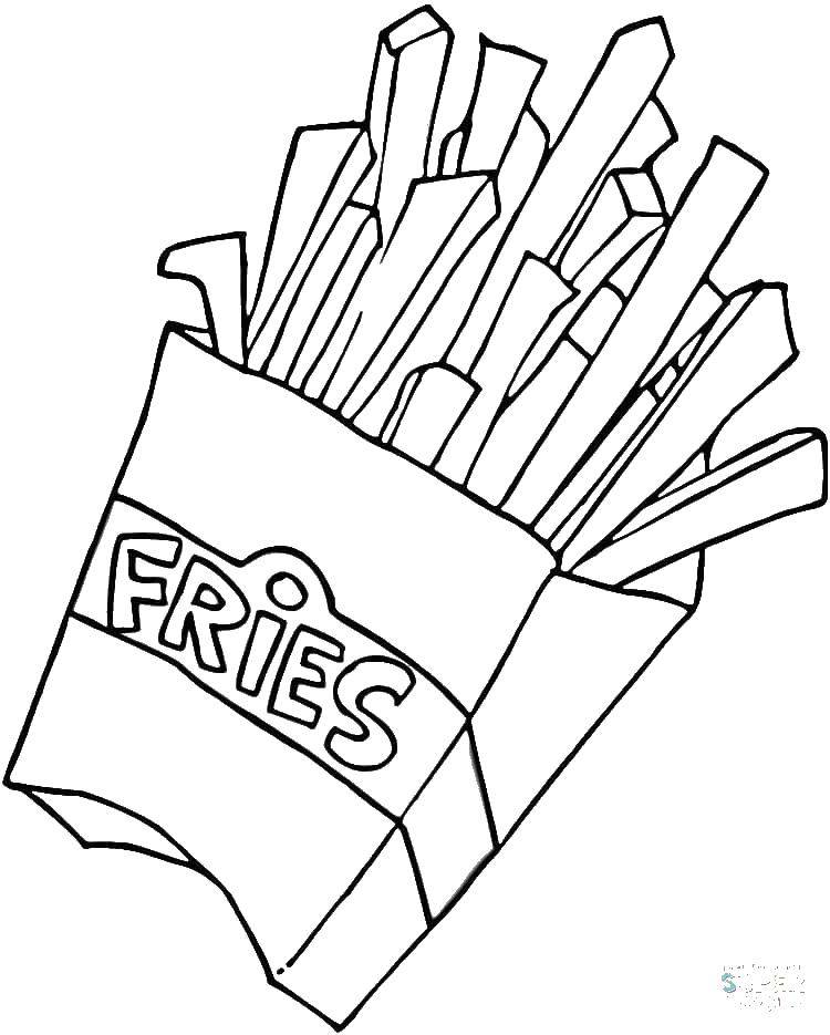 Coloring Fries. Category The food. Tags:  the food.