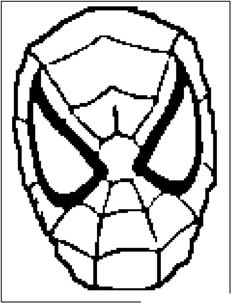 Coloring The mask spider man. Category mask. Tags:  mask, Spiderman.