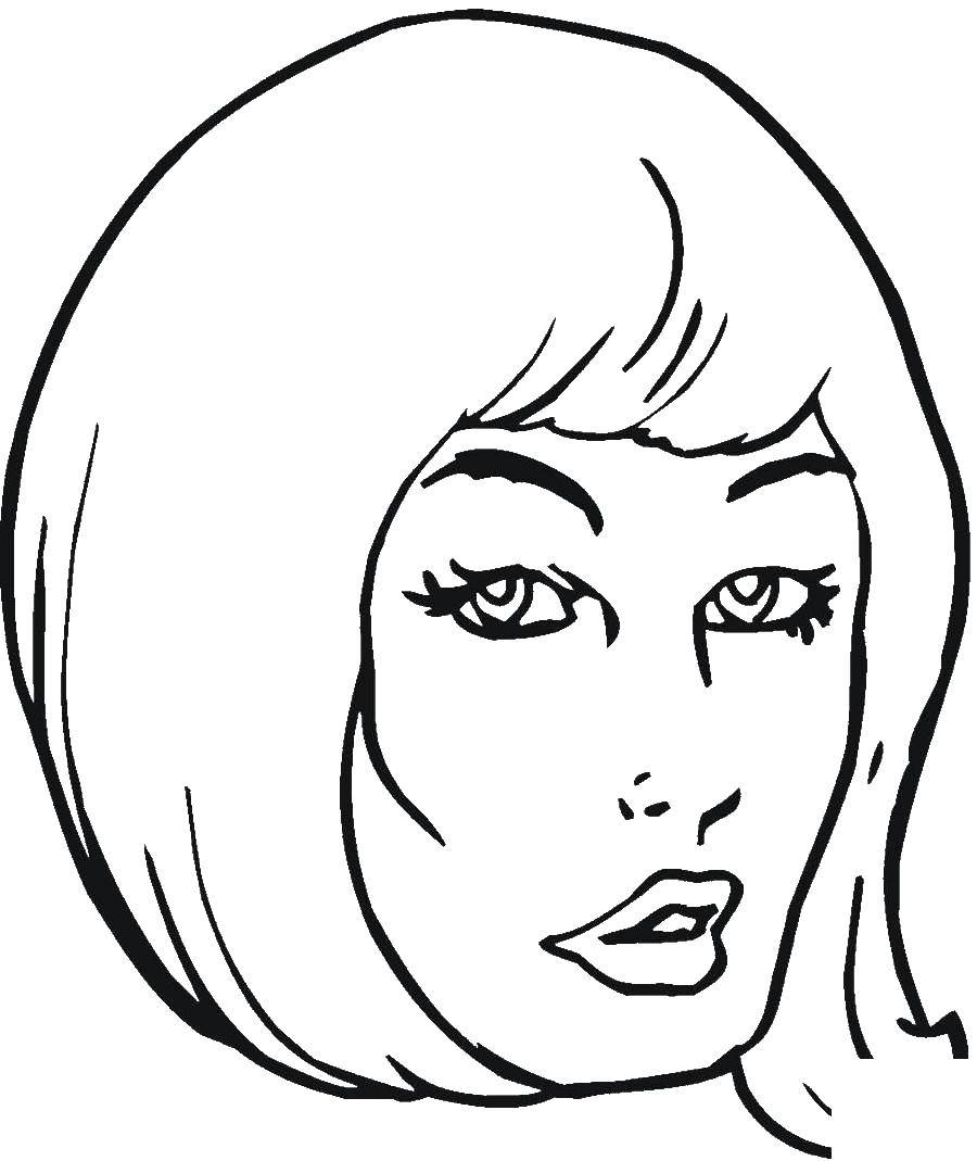 Coloring Girl. Category Face. Tags:  girl.